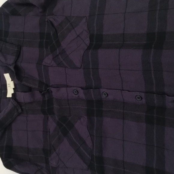 Thread & Supply large plaid long sleeve poplin button up breast pockets - Picture 12 of 12